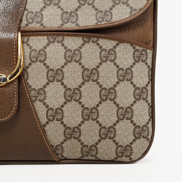 Gucci Vintage Beige Monogram Messenger Clutch - Picture 9 of 15